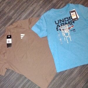 Under Armour Teal and Brown Kids' T-Shirts